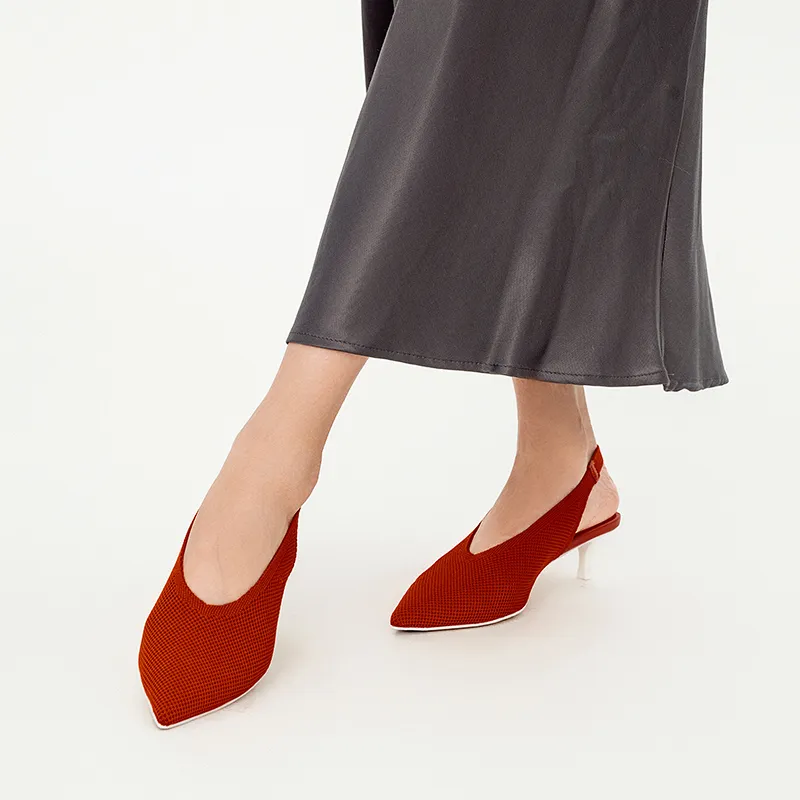 JC DAMO Flared Heel High Heels Women's-4