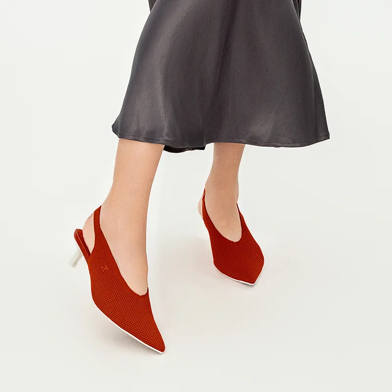 JC DAMO Flared Heel High Heels Women's-3