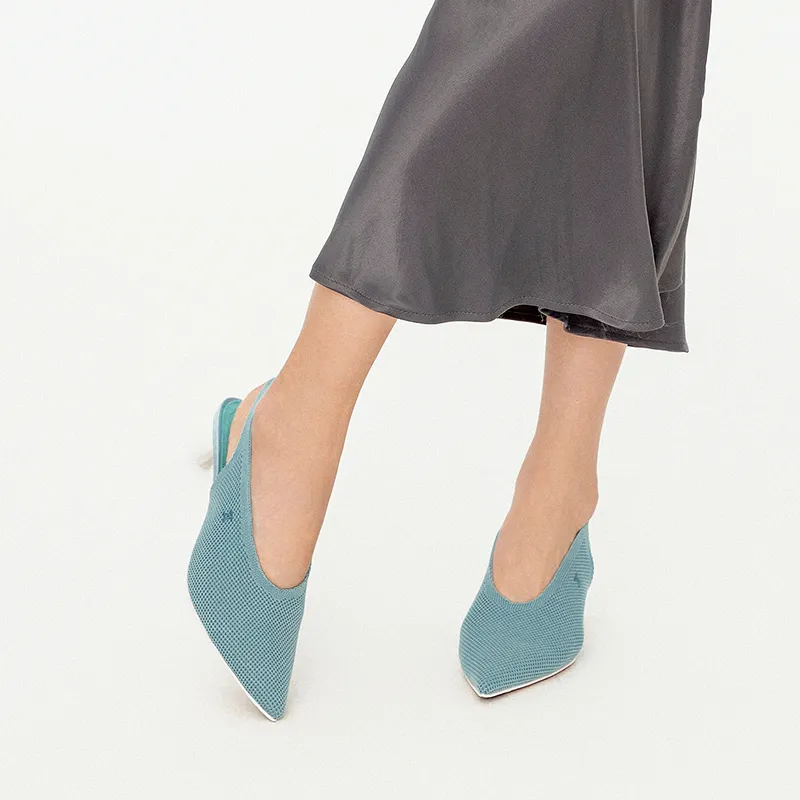 JC DAMO Flared Heel High Heels Women's-9