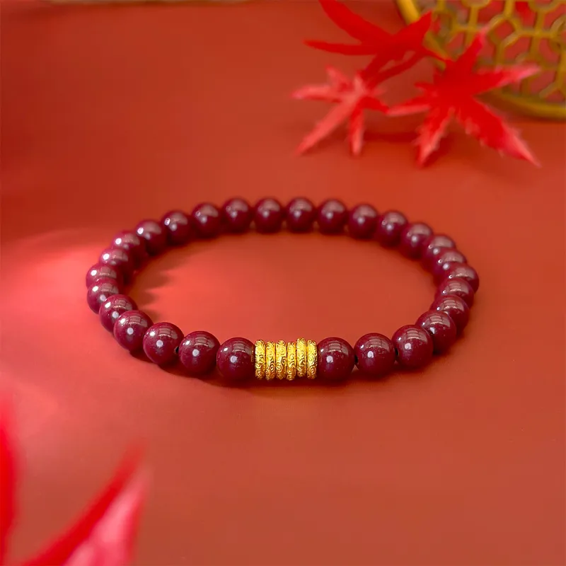 DEMONE Natural Cinnabar Bracelets Unisex-2