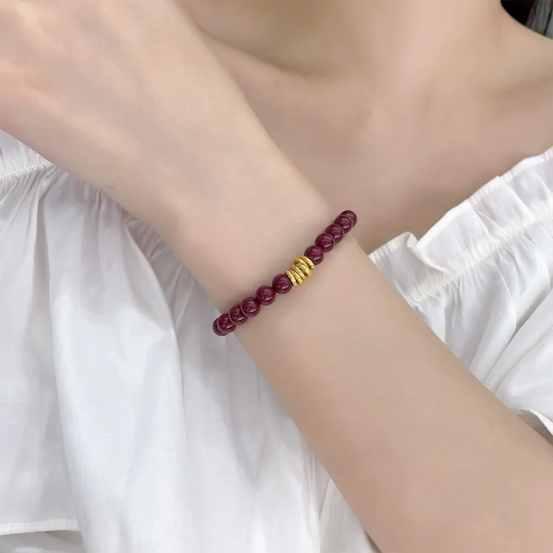 DEMONE Natural Cinnabar Bracelets Unisex-6
