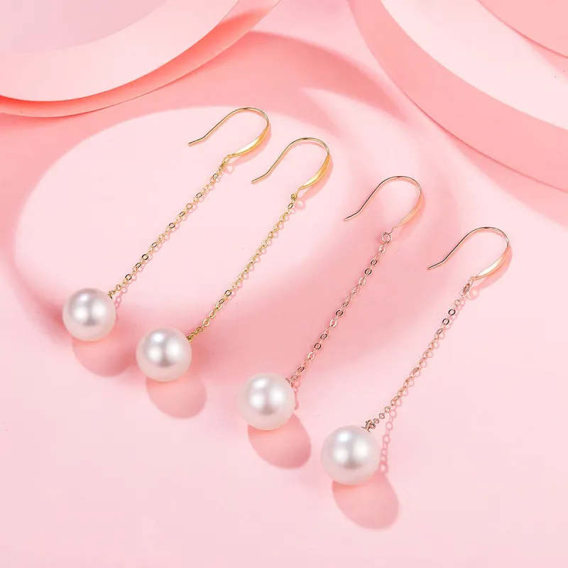 DEMONE 18K Gold Drop Earrings Women's-1