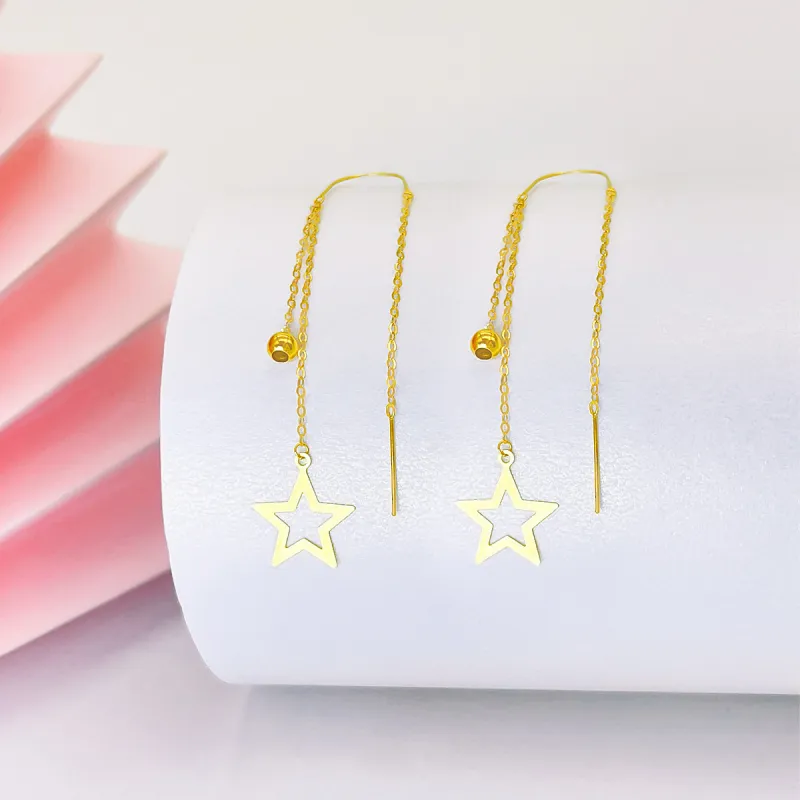 DEMONE 18K Gold Drop Earrings Women's-1