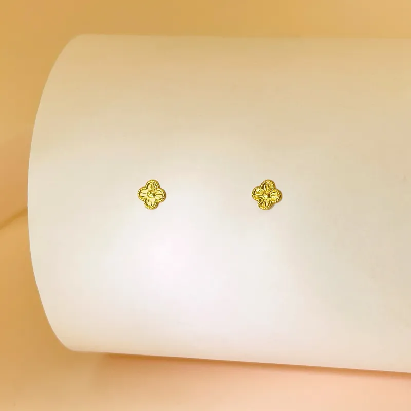 DEMONE 18K Gold Stud Earrings Women's-1