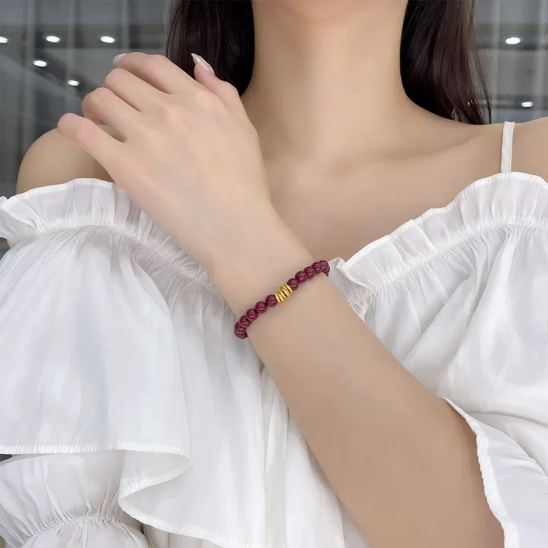 DEMONE Natural Cinnabar Bracelets Unisex-5