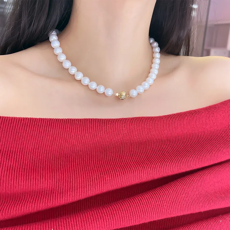 DEMONE Pearl Necklaces Women's-4