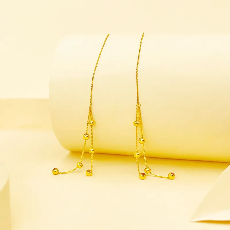 DEMONE 18K Gold Drop Earrings Women's-1