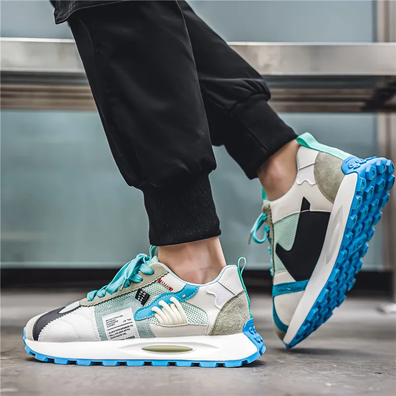 Peter Pan Breathable Low-Top Chunky Sneakers Men's-5