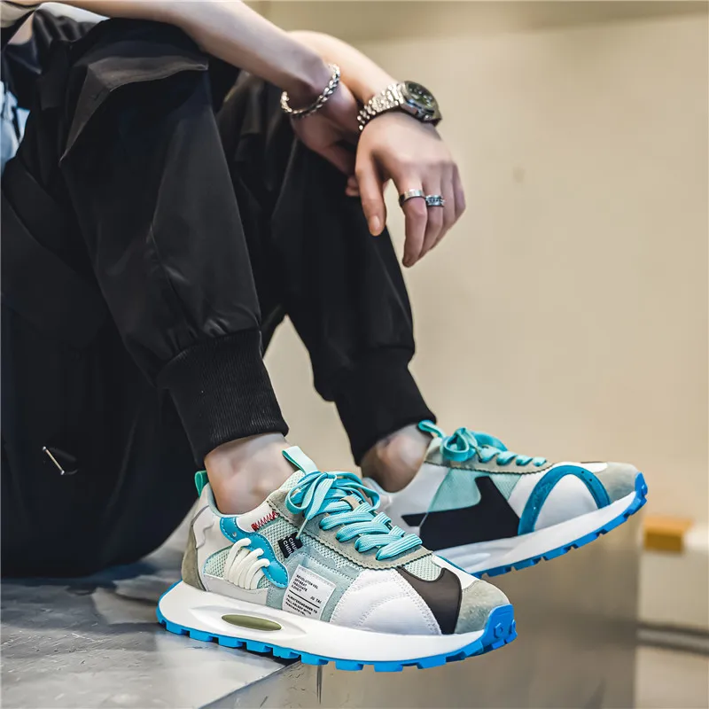 Peter Pan Breathable Low-Top Chunky Sneakers Men's-6