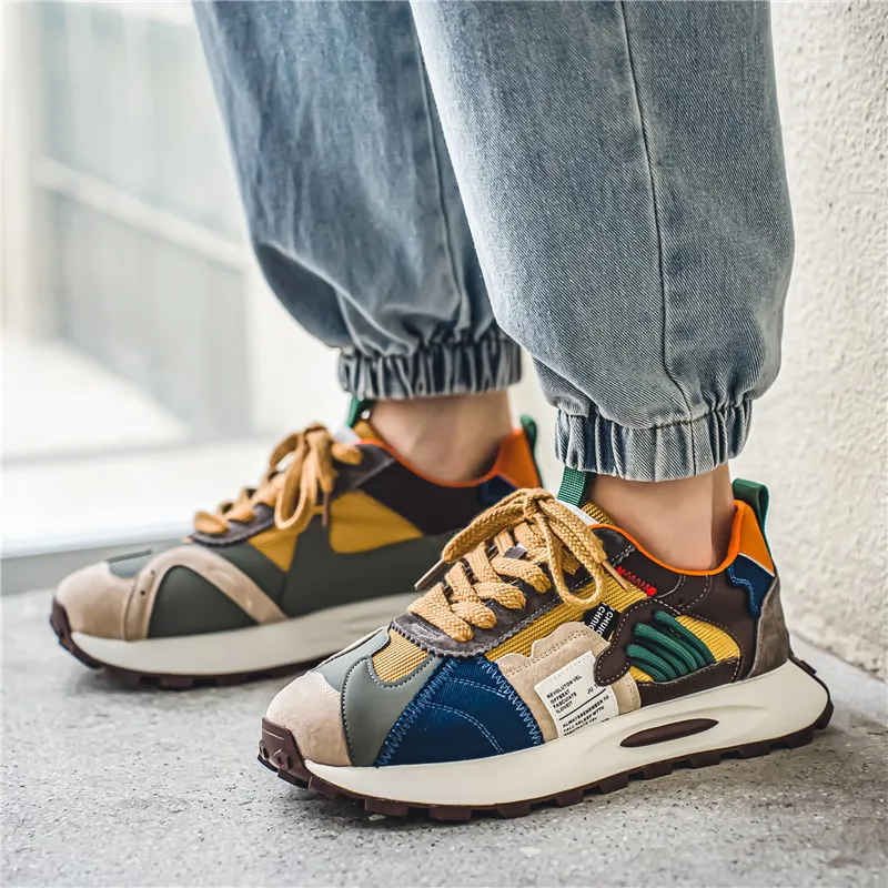 Peter Pan Breathable Low-Top Chunky Sneakers Men's-9