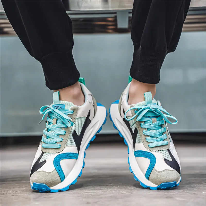 Peter Pan Breathable Low-Top Chunky Sneakers Men's-7