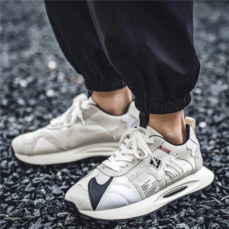Peter Pan Breathable Low-Top Chunky Sneakers Men's-3