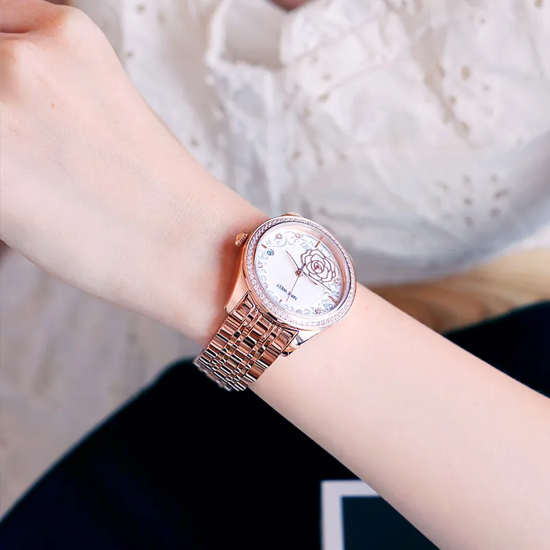 NINE WEST Mechanical Movement Watch Women's Watch Mother-of-Pearl Color Watch Dial-7