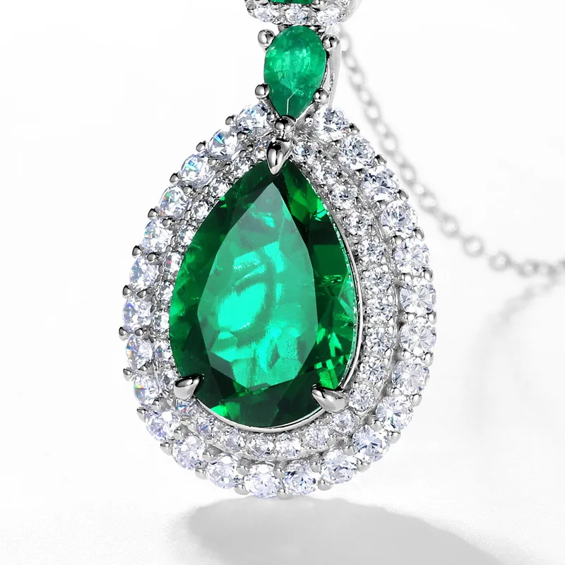 POTTICY Cultivated Emerald Necklaces Women's-3