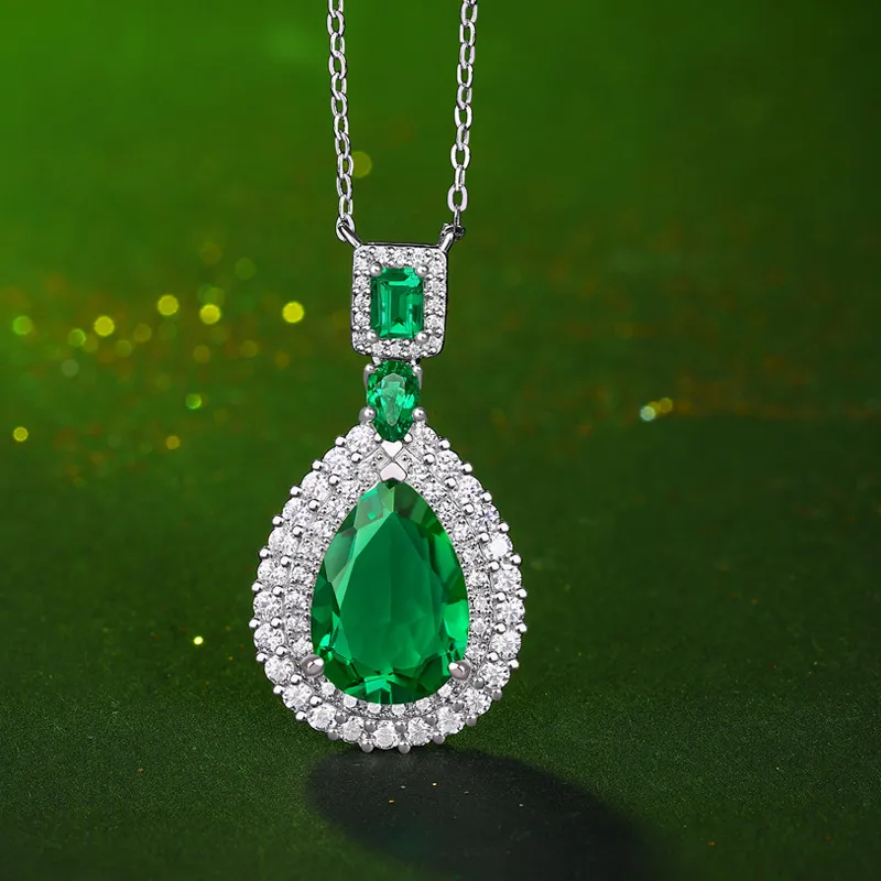 POTTICY Cultivated Emerald Necklaces Women's-5