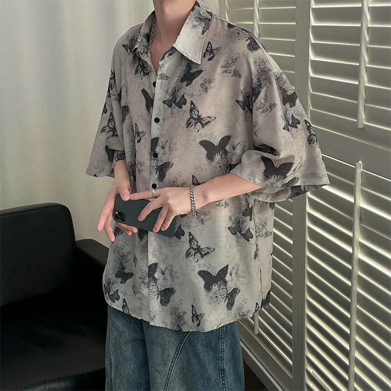 ZYKY Shirts Unisex Butterfly Gray-2