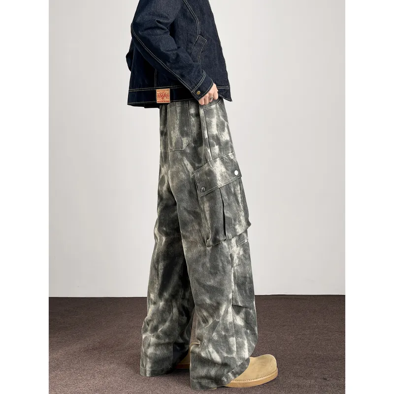 ZYKY Cargo Pants Unisex Tie Dye Camouflage-4