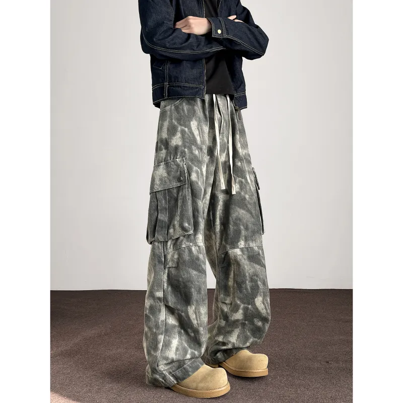 ZYKY Cargo Pants Unisex Tie Dye Camouflage-3