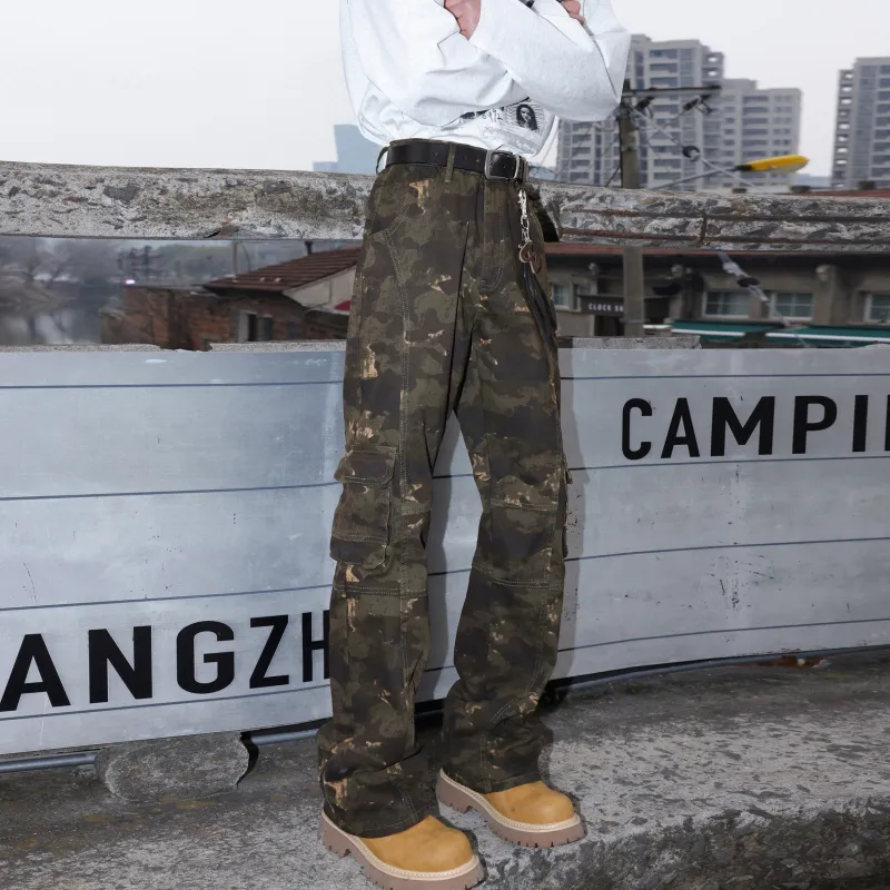 ZYKY Casual Pants Unisex Camouflage-4
