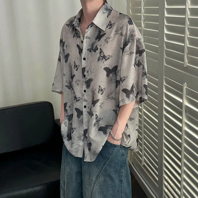ZYKY Shirts Unisex Butterfly Gray-4