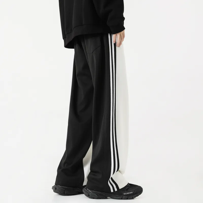ZYKY Casual Pants Unisex Black White-4