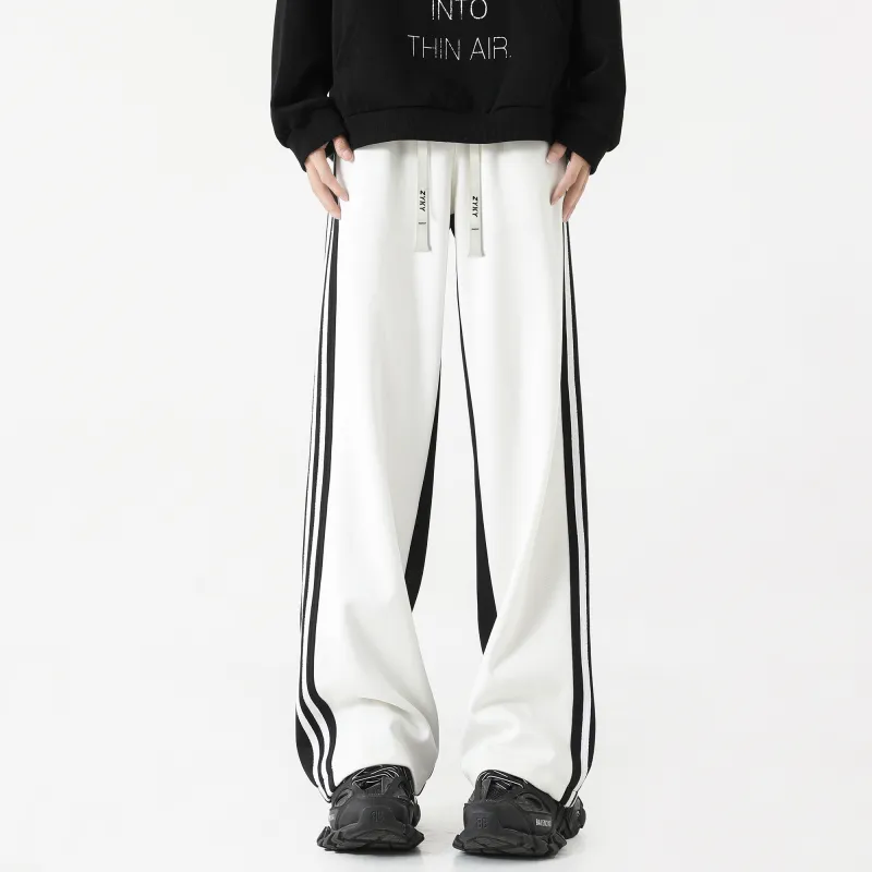 ZYKY Casual Pants Unisex Black White-2