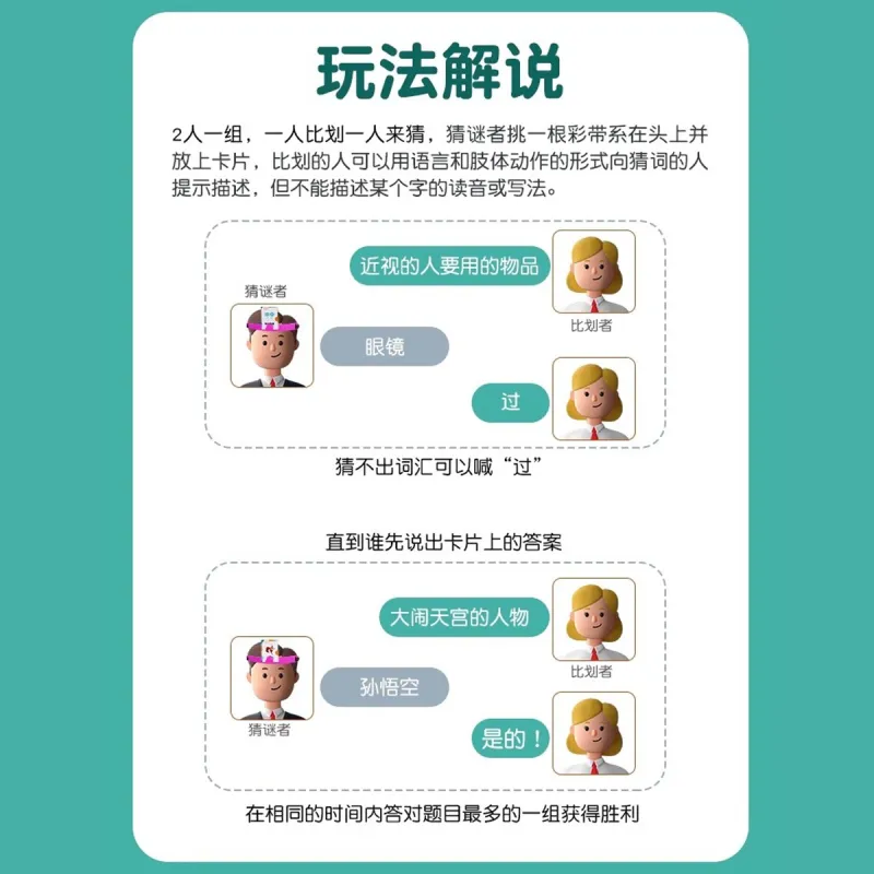 JIUFEN 'Guess Who' Card, Memory Game Card, Educational Parent And Child Interaction, Two Player Game Board Games-5