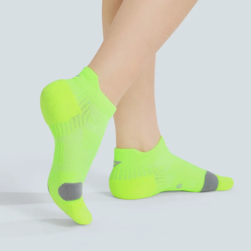 MUSCLESWING Ankle Socks Men's 4 Pack Neon Green-4