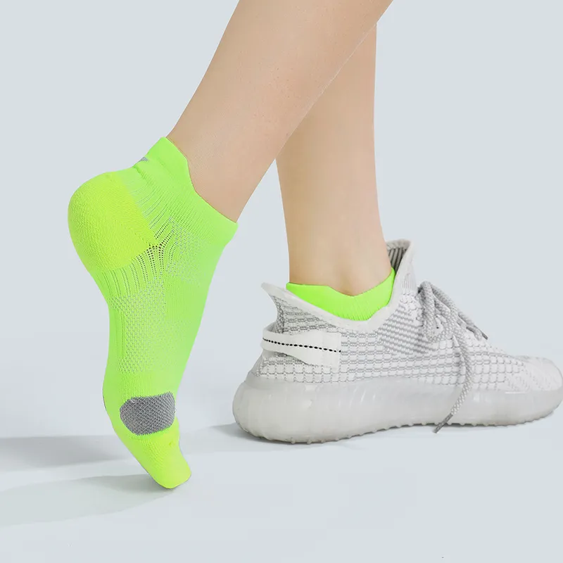 MUSCLESWING Ankle Socks Men's 4 Pack Neon Green-2
