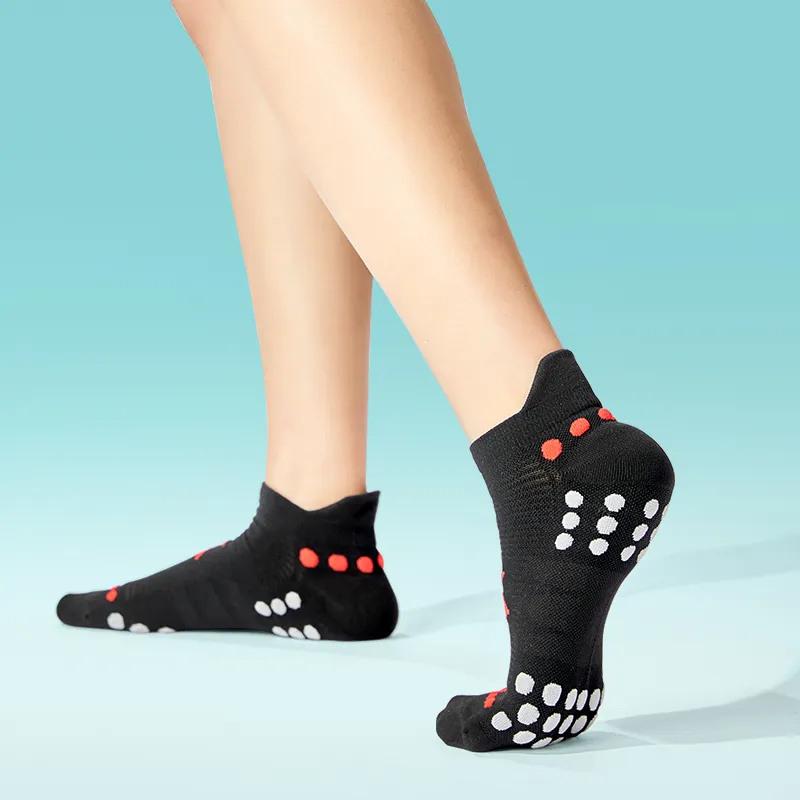 MUSCLESWING Ankle Socks Men's 3 Pack Energy Black Red-2