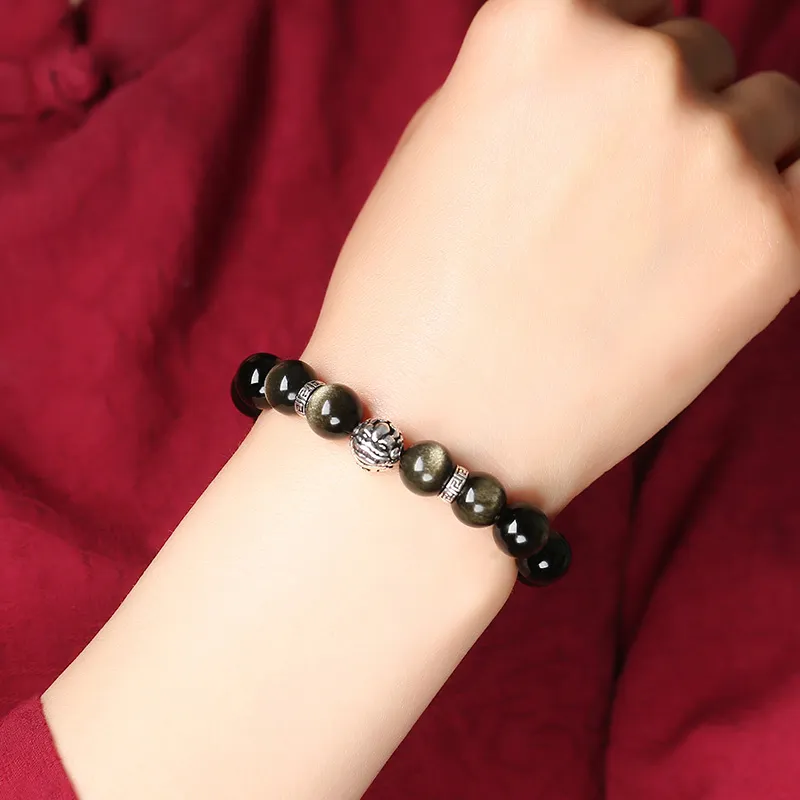 ZHIZUO Obsidian Jade Bracelets Unisex-1