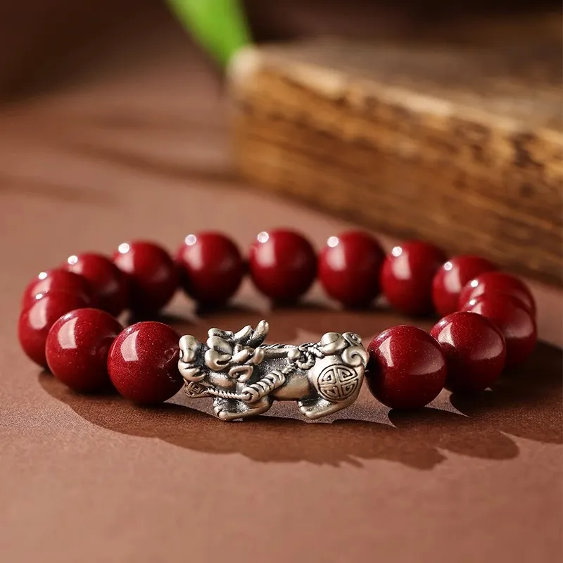 ZHIZUO Natural Cinnabar Bracelets Unisex-1