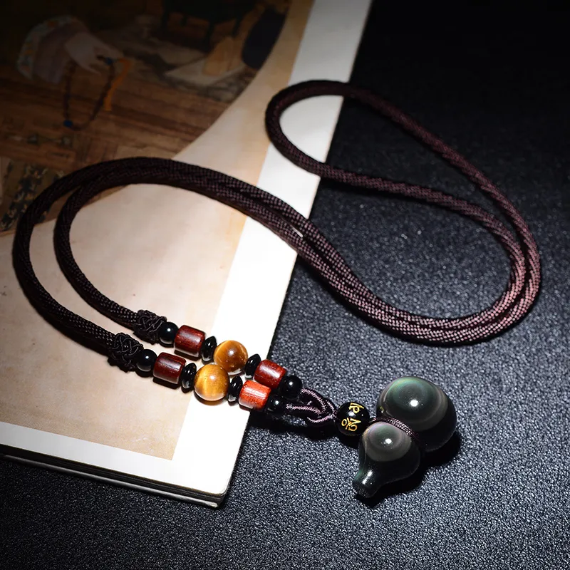 ZHIZUO Obsidian Pendants Unisex-3