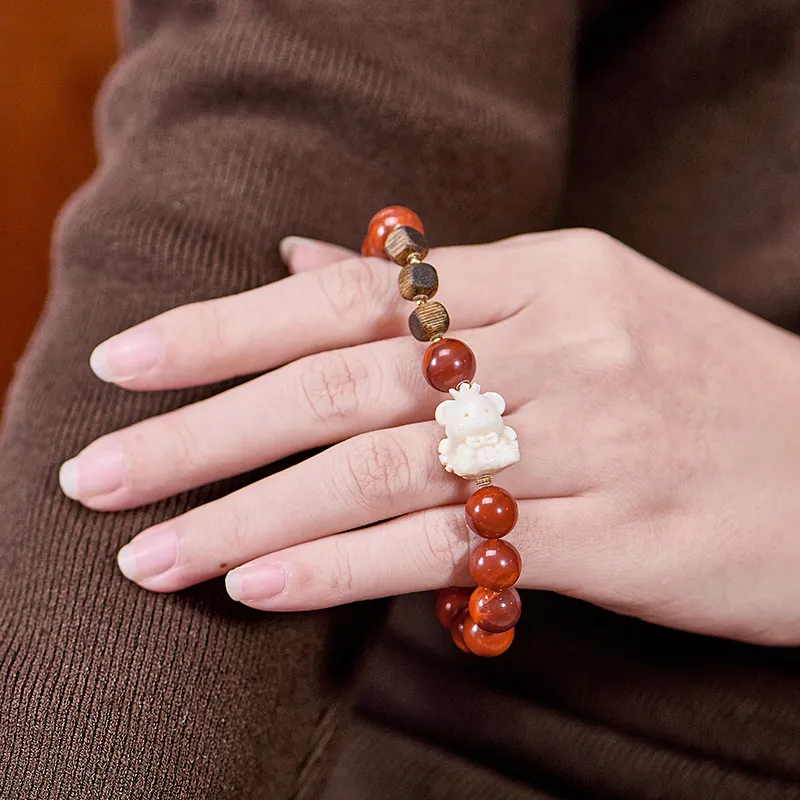 ZHIZUO Southern Red Agate Bracelets Unisex-4