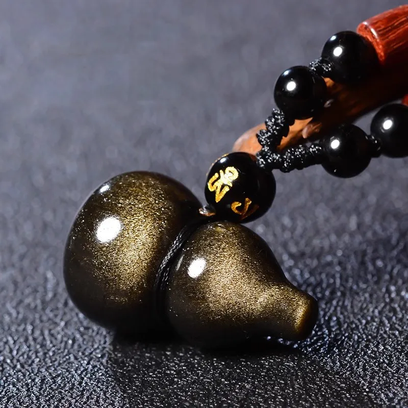 ZHIZUO Natural Obsidian Pendants Unisex-2