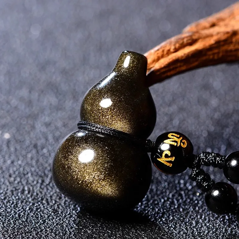 ZHIZUO Natural Obsidian Pendants Unisex-4