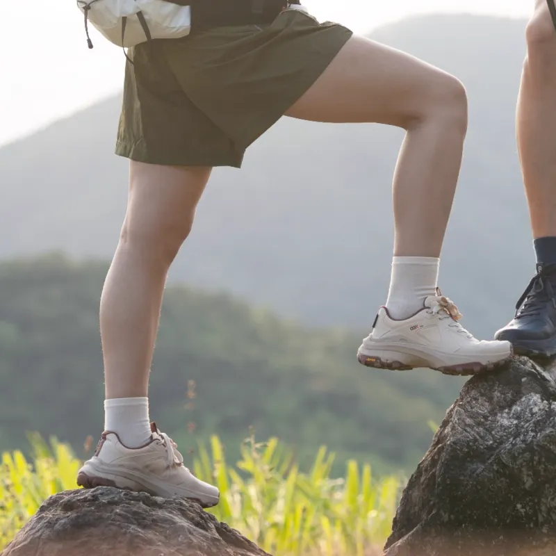 CGX G800 Outdoor Shoes Women's Low Top Tree Mountain White/Walnut Brown/Lavender Purple-1