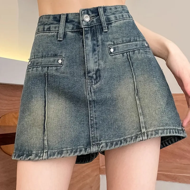 MITX Denim Shorts Women's Vintage Blue-2
