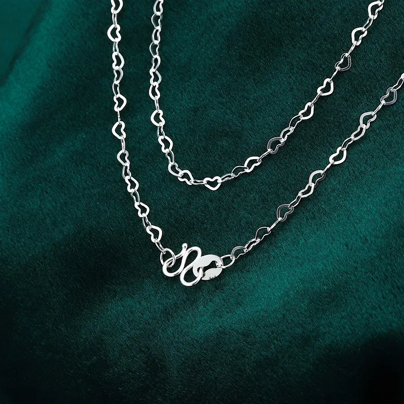 CUTE DAME S999 Sterling Silver Necklaces Women's Silver-4