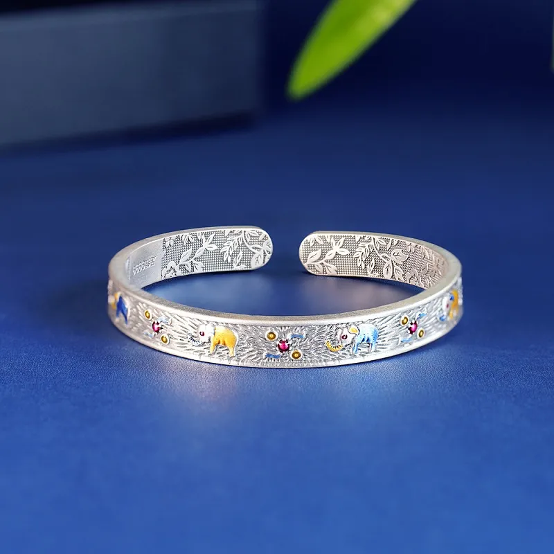 CUTE DAME S999 Sterling Silver Bracelets Women's Silver-1