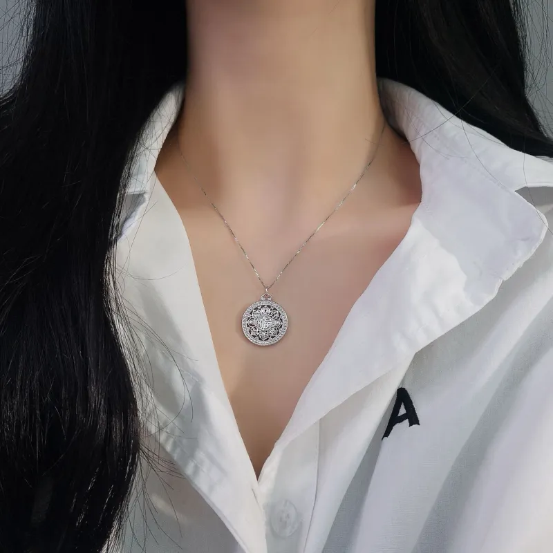CUTE DAME 925 Sterling Silver Necklaces Women's-3