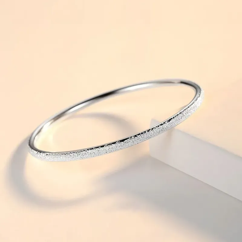 CUTE DAME Sterling Silver Bangles Unisex-4
