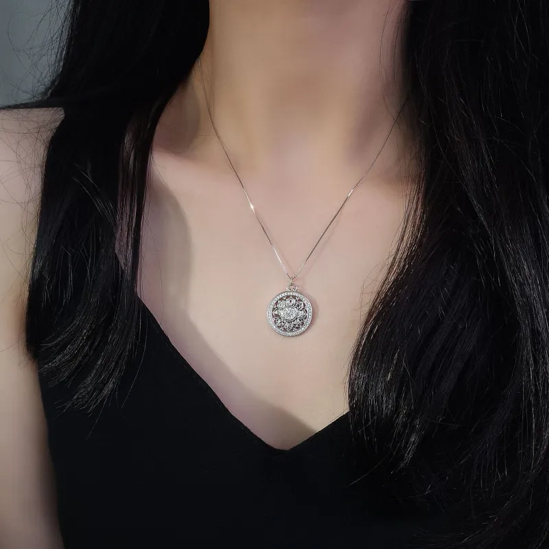 CUTE DAME 925 Sterling Silver Necklaces Women's-4