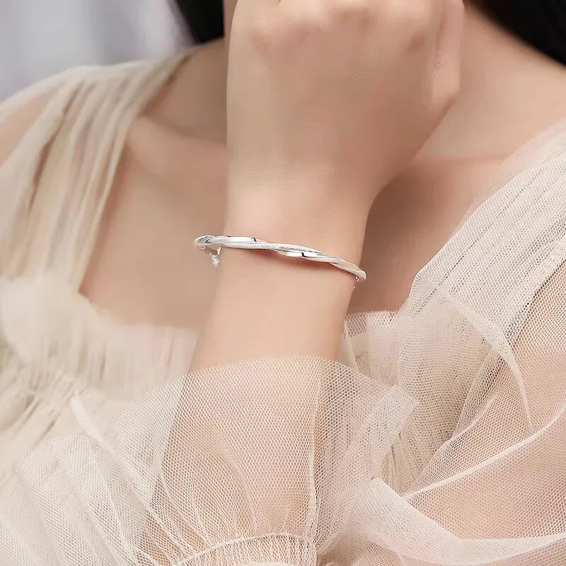 CUTE DAME S999 Fine Silver Sterling Silver Bracelets Women's-3