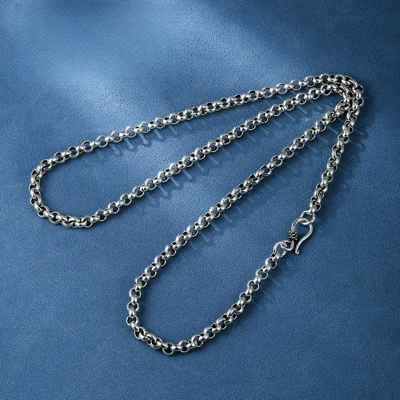CUTE DAME 925 Sterling Silver Necklaces Unisex-16