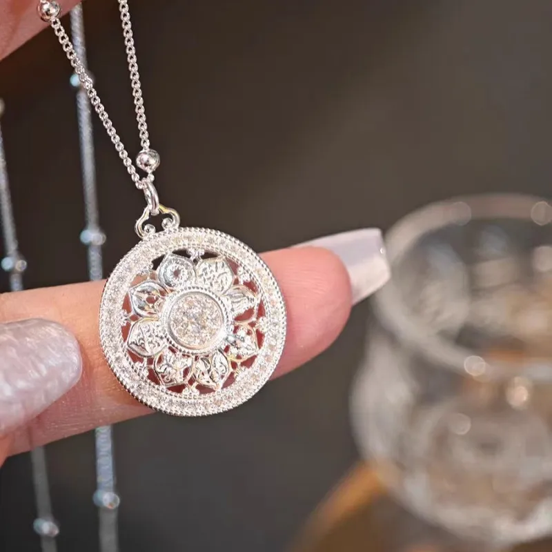 CUTE DAME S 990 Silver Necklaces Women's Silver Gold-4