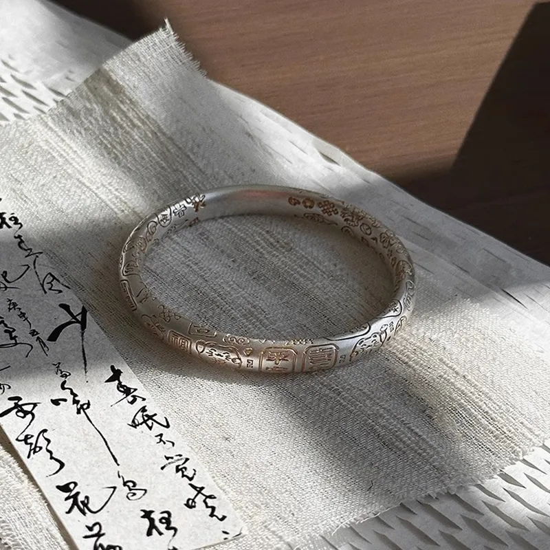 CUTE DAME 999 Fine Silver Bangles Women's-4