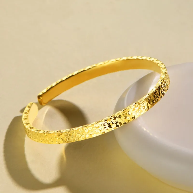 CUTE DAME Sterling Silver Bangles Women's Gold-1