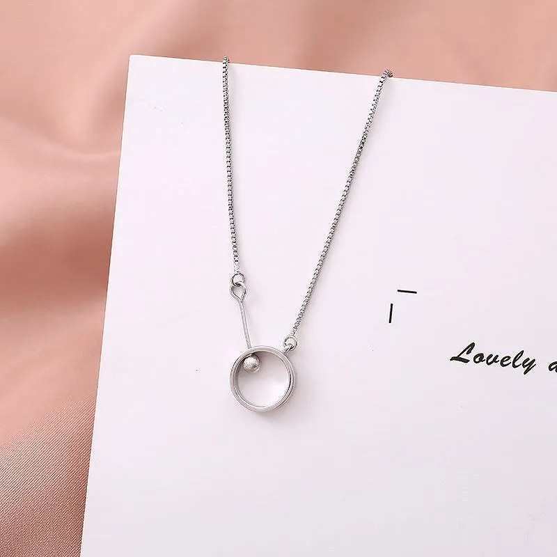 CUTE DAME S925 Silver Necklace Women's Silver-4