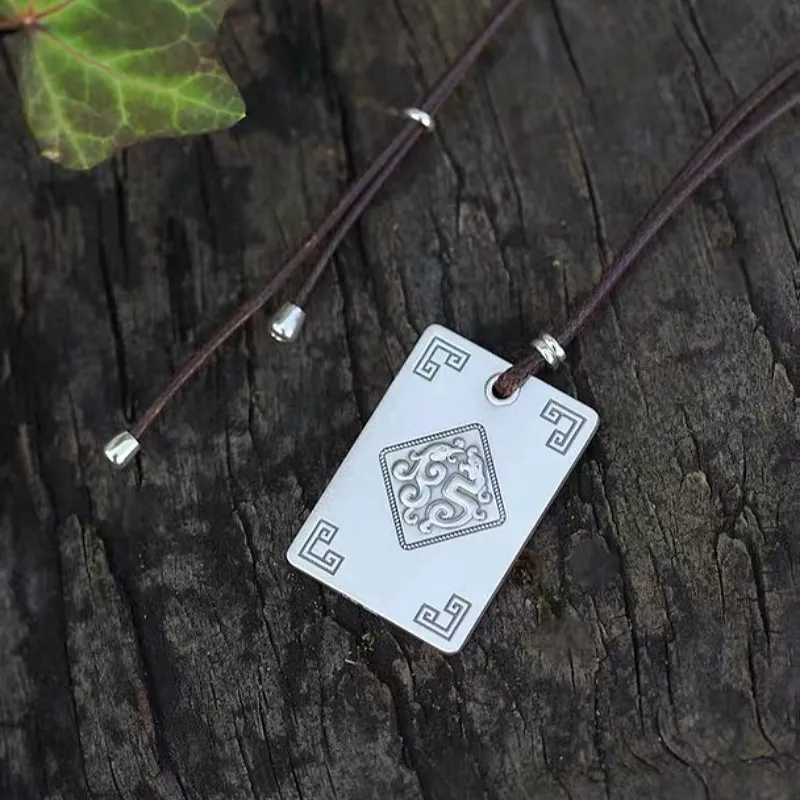 CUTE DAME S999 Sterling Silver Necklaces Unisex Silver-3